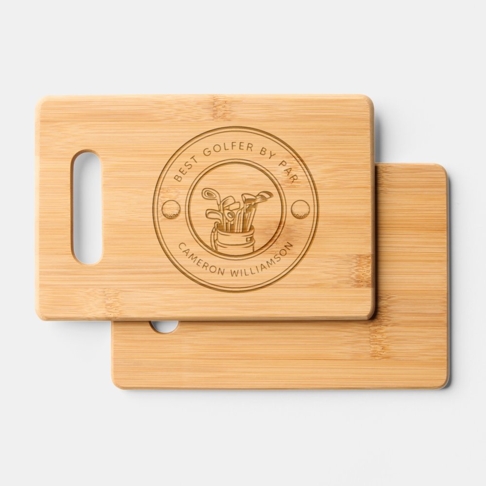 Disover Golfer Gift, Personalized Name, Saying, Text Cutting Board