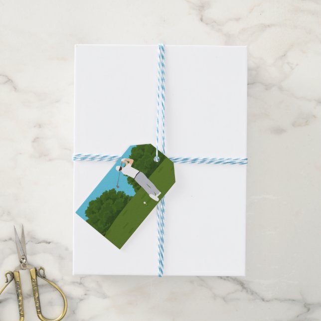 Golfer Gift Tags (With Twine)