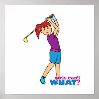 Lady Golfer Posters | Zazzle