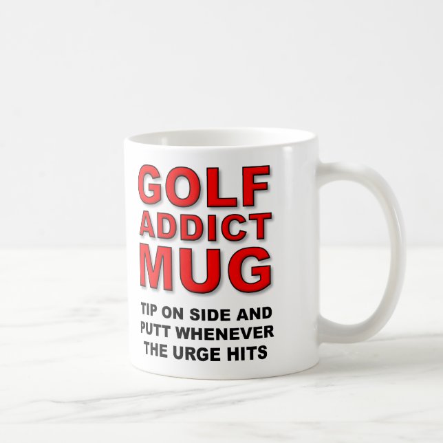 Golfer Golf Addict Funny Gift Mug Putt Putting (Right)