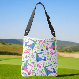 Golfer Golf Cart  Crossbody Bag