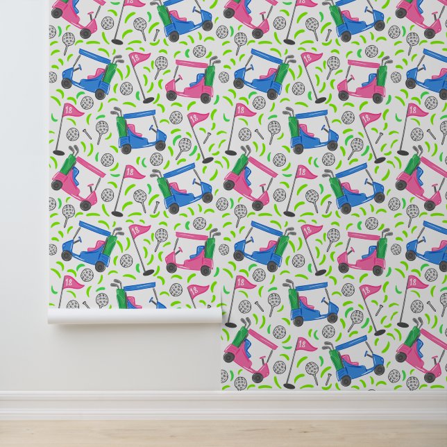 Golfer Golf Cart Preppy  Wallpaper (Application)