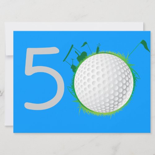 Golfer Golf Golfing 40th Birthday Invitation