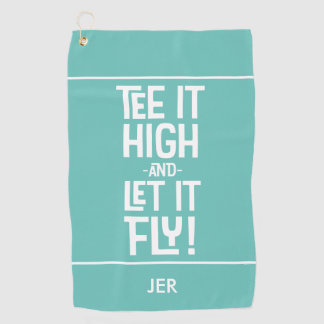 Golfer Golf Lover Tee Humor Fun Monogram Teal Cute Towel