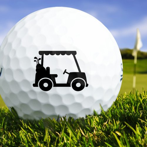 Golfer Golf Player Cart Black Sports Cool Golf Balls