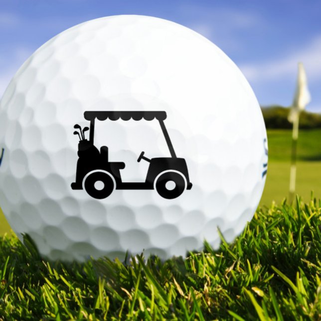 Golfer Golf Player Cart Black Sports Cool Golf Balls (Golfer Golf Player Cart Black Sports Cool Golf Balls)
