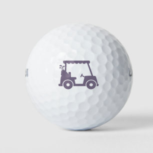 Golfer Golf Player Cart Purple Sports Pro Cute Golf Balls