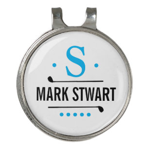 golfer golf-player monogram golf hat clip