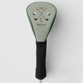 golfer . golf-player monogram golf head cover