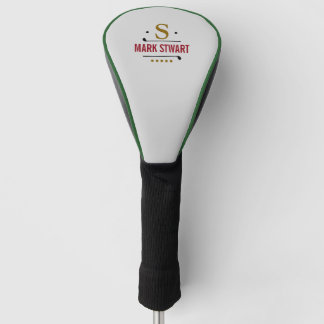 golfer / golf-player monogram golf head cover