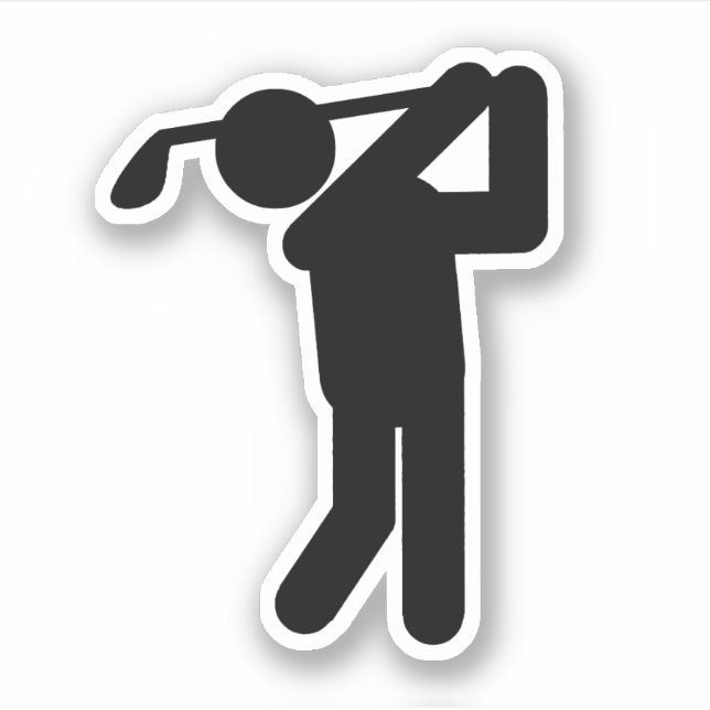 Golfer Golf Symbol Sports Sticker (Front)