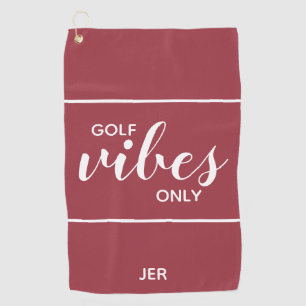 Golfer Golf Vibes Fun Personalized Crimson Red Pro Towel