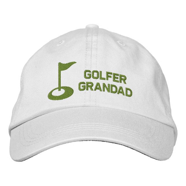 Golfer Grandad Embroidered Baseball Cap (Front)