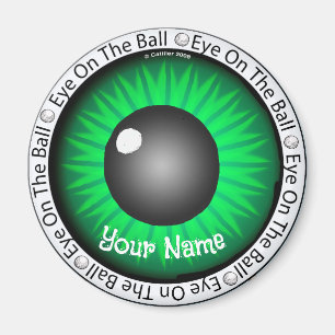 Golfer Green Eye On Ball Magnet