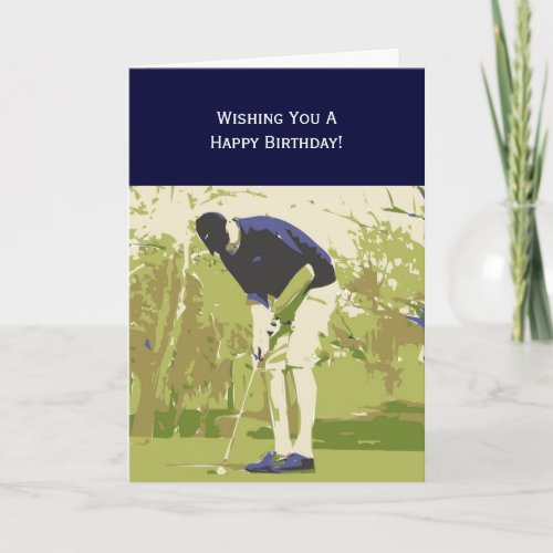 Golfer Happy Birthday Card