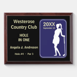 Golfer 🏌️Hole in One Award: Tournament Award Plaque