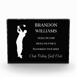 Golfer Hole in One Sport Winner Prize Acrylic Award