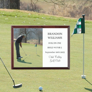 Golfer Hole in One Sport Winner Prize Award Plaque
