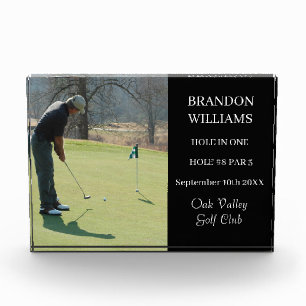 Golfer Hole in One Sport Winner Prize Black Acrylic Award