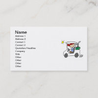 Golfer in Golf Cart Business Card