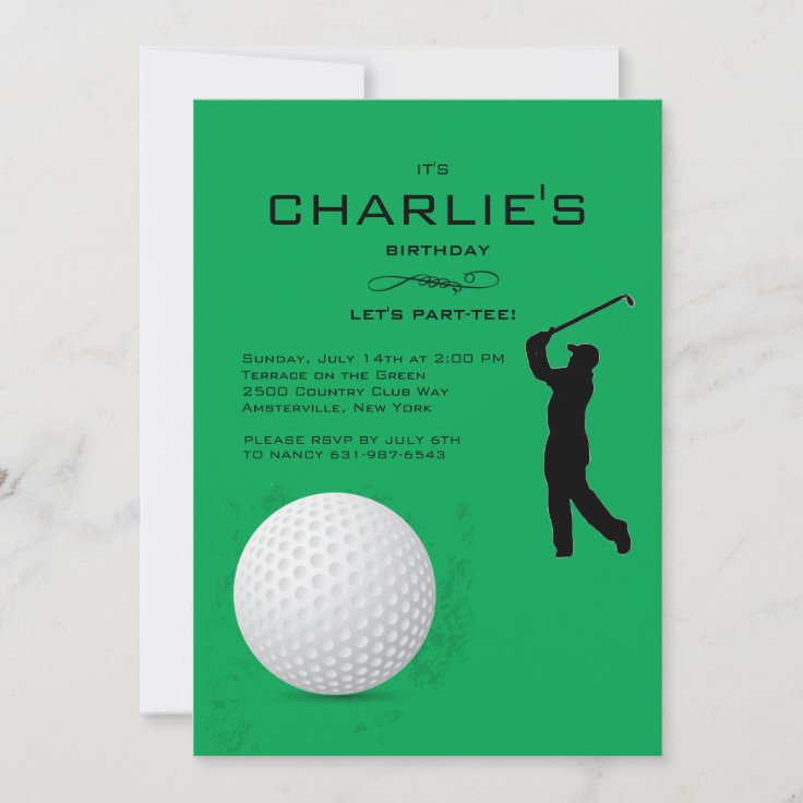 Golfer Invitation | Zazzle