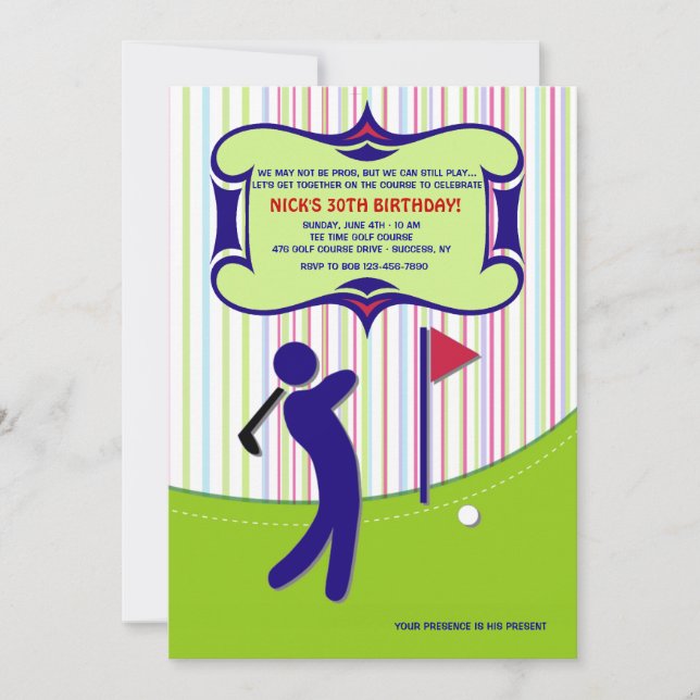 Golfer Invitation #2 (Front)
