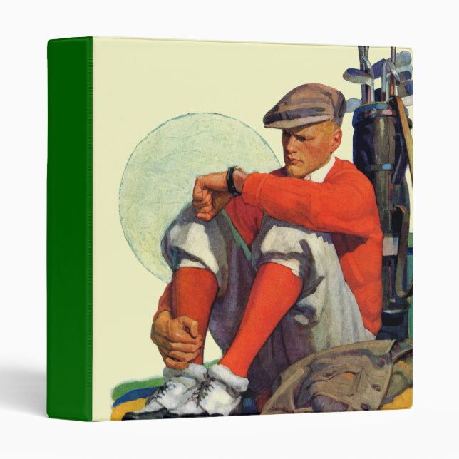 Golfer Kept Waiting 3 Ring Binder (Front/Spine)