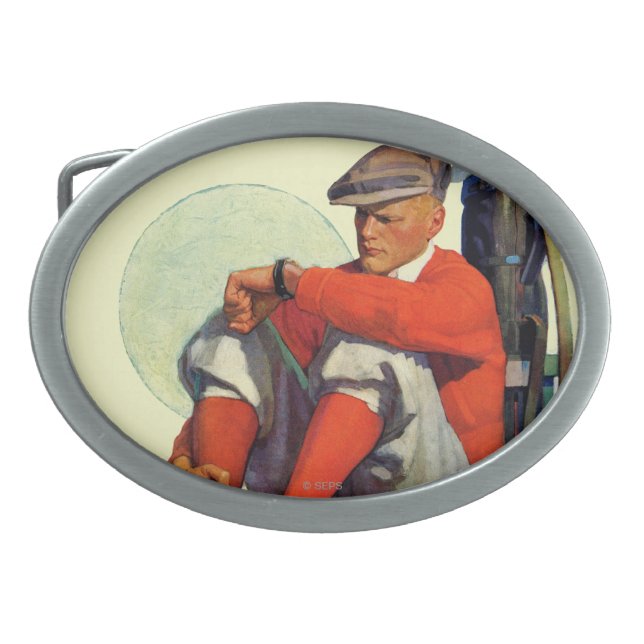 Golfer Kept Waiting Belt Buckle (Front)