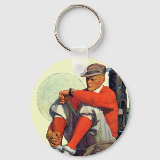 Golfer Kept Waiting Keychain (Front)