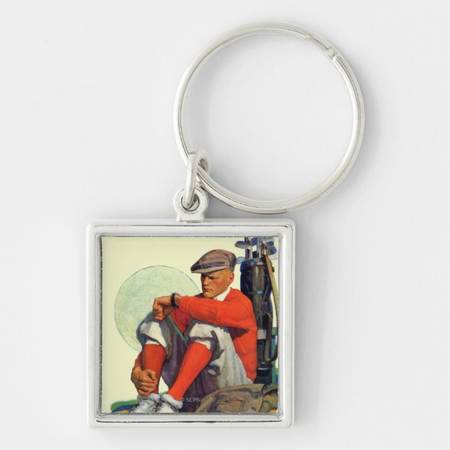 Golfer Kept Waiting Keychain (Front)