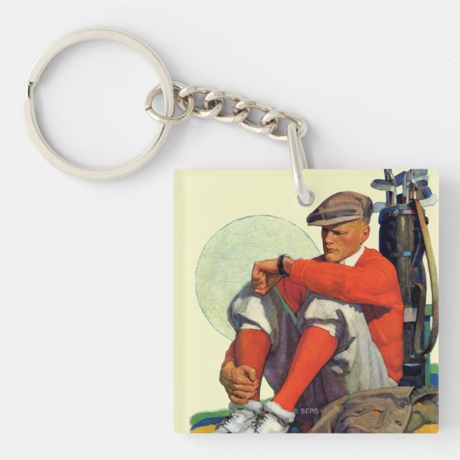 Golfer Kept Waiting Keychain (Front)