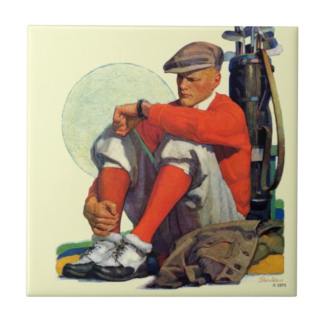 Golfer Kept Waiting Tile (Front)