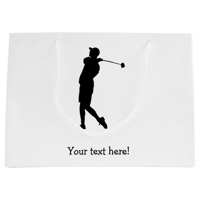Golfer Large Gift Bag (Front)