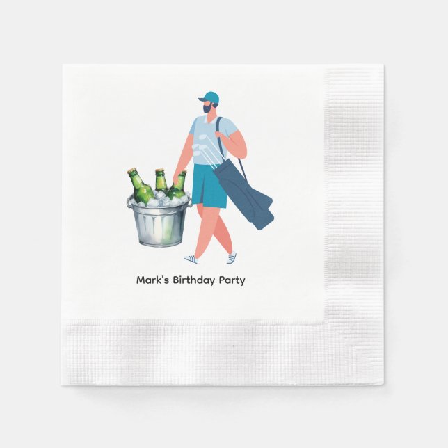 Golfer  Let's Par Tee for Party  Napkins (Front)