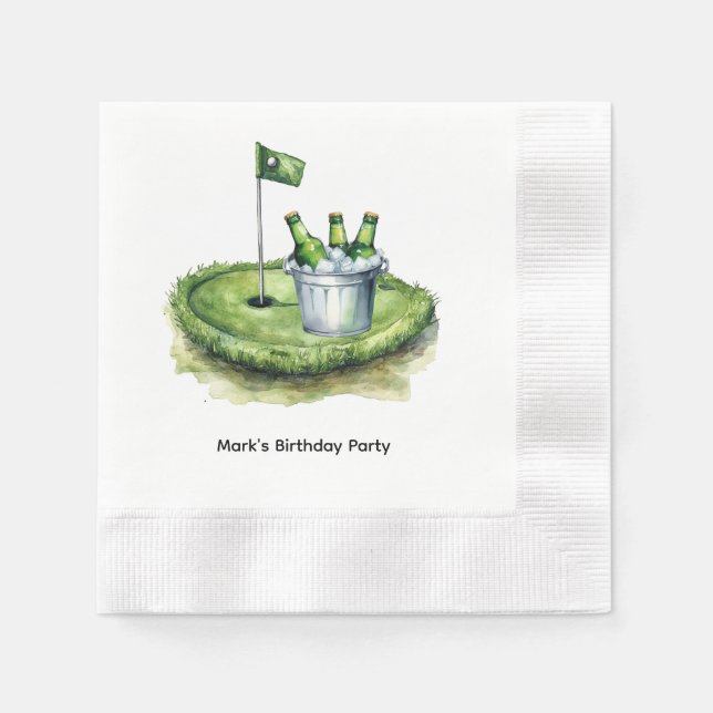 Golfer  Let's Par Tee for Party  Napkins (Front)