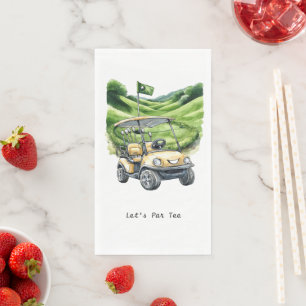 Golfer Let's Par Tee for Party     Paper Guest Towels
