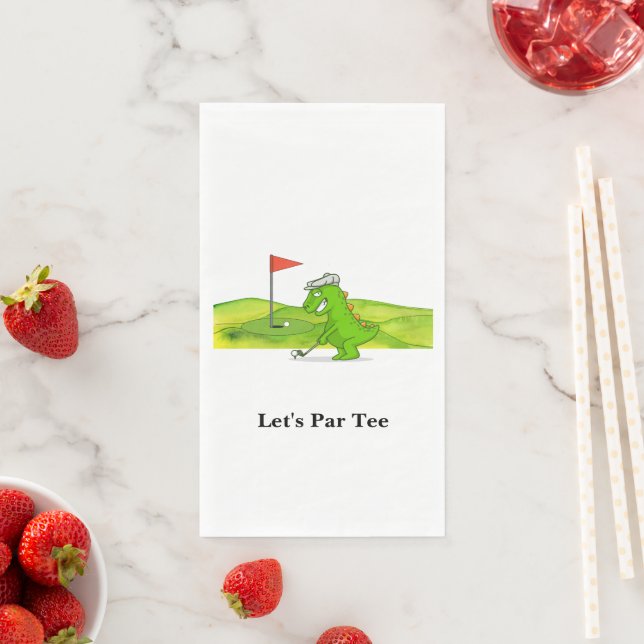 Golfer  Let's Par Tee for Party     Paper Guest Towels (Insitu)