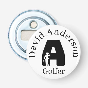 Golfer Letter A Bottle Opener