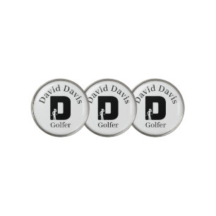Golfer Letter D Golf Ball Marker
