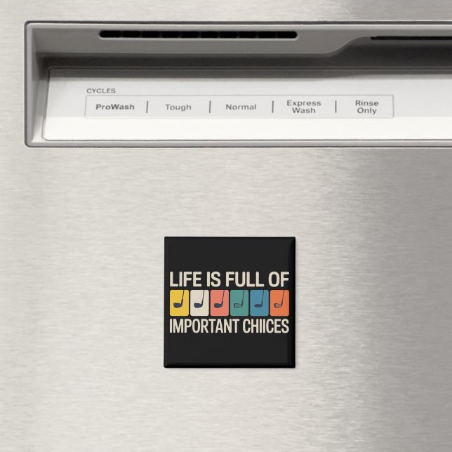 Golfer Life is Full of Important Choices Golf Magnet (In Situ (Dishwasher))