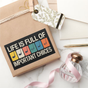 Golfer Life is Full of Important Choices Golf Rectangular Sticker