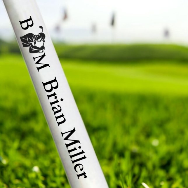 Golfer Logo (name and initials) Golf Tee (Creator Uploaded)