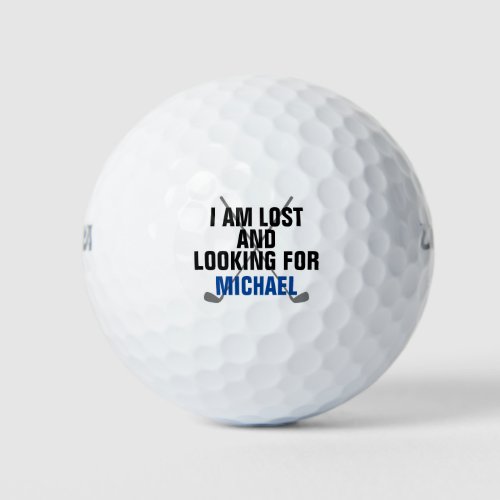 Golfer Lost Ball Custom Name Golf Ball