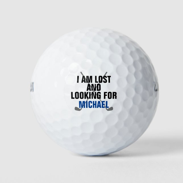 Golfer Lost Ball Custom Name Golf Ball (Front)