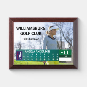 Golfer 🏌️ Low Score Tournament Award: Award Plaque