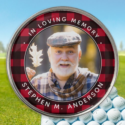 Golfer Memorial Custom Photo Celebration Of Life Golf Ball Marker