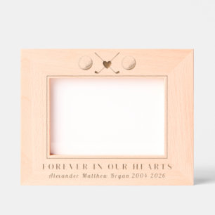 Golfer memorial  engraved frames