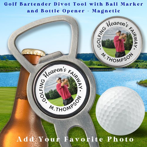 Golfer Memorial Golfing Heavens Fairway Photo Golf Divot Tool