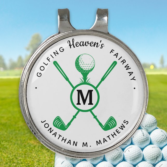 Golfer Memorial Remembrance Keepsake Personalized  Golf Hat Clip (Creator Uploaded)