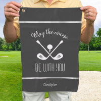 Golfer Modern Sports Equipment Monogram Name Gray